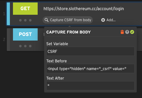 Capturing a CSRF Token from an HTML body