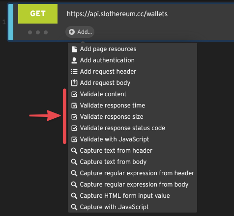 Adding validation rules to a step